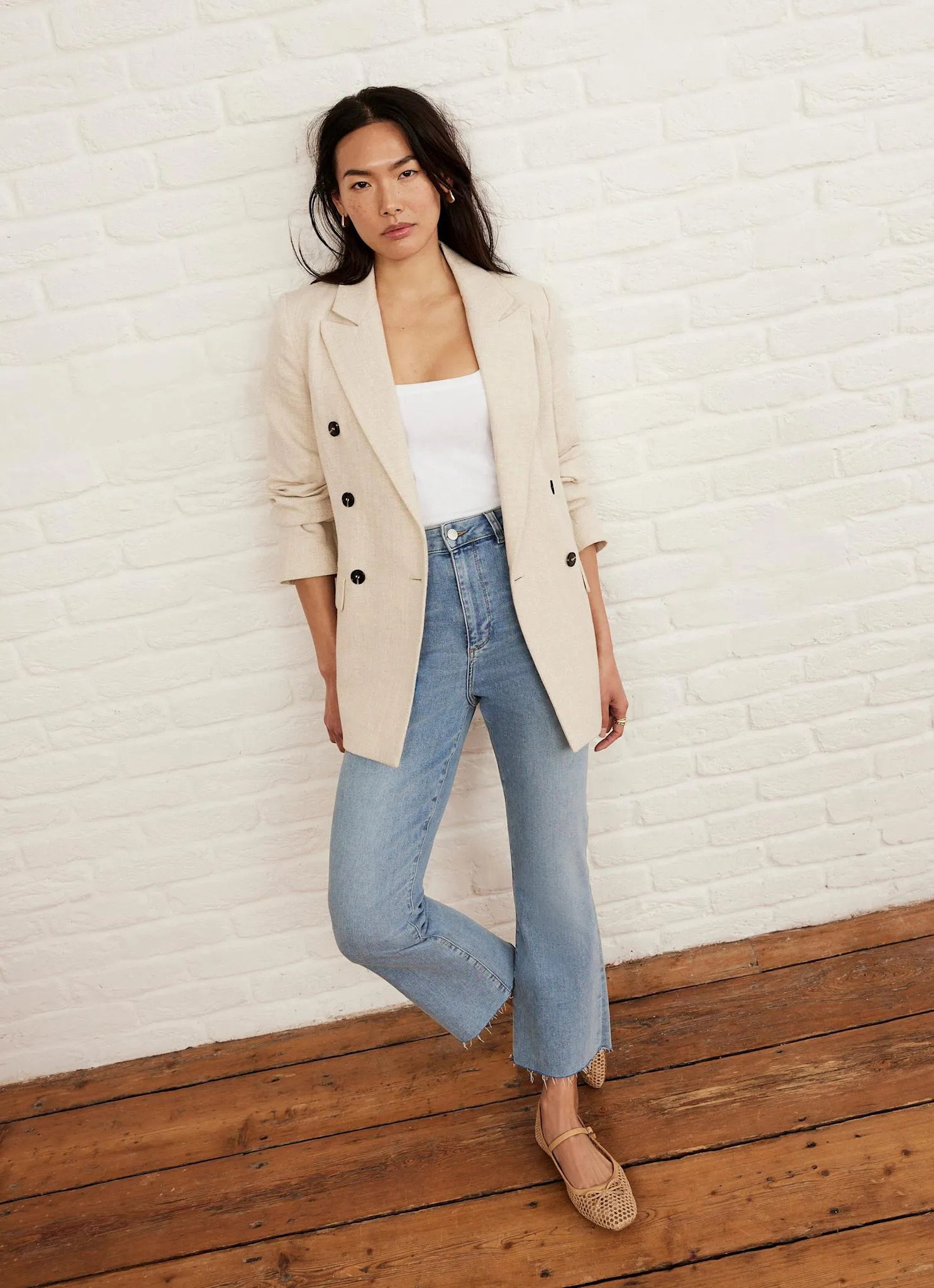 Light Indigo Cropped Flared Jeans sold by Mint Velvet