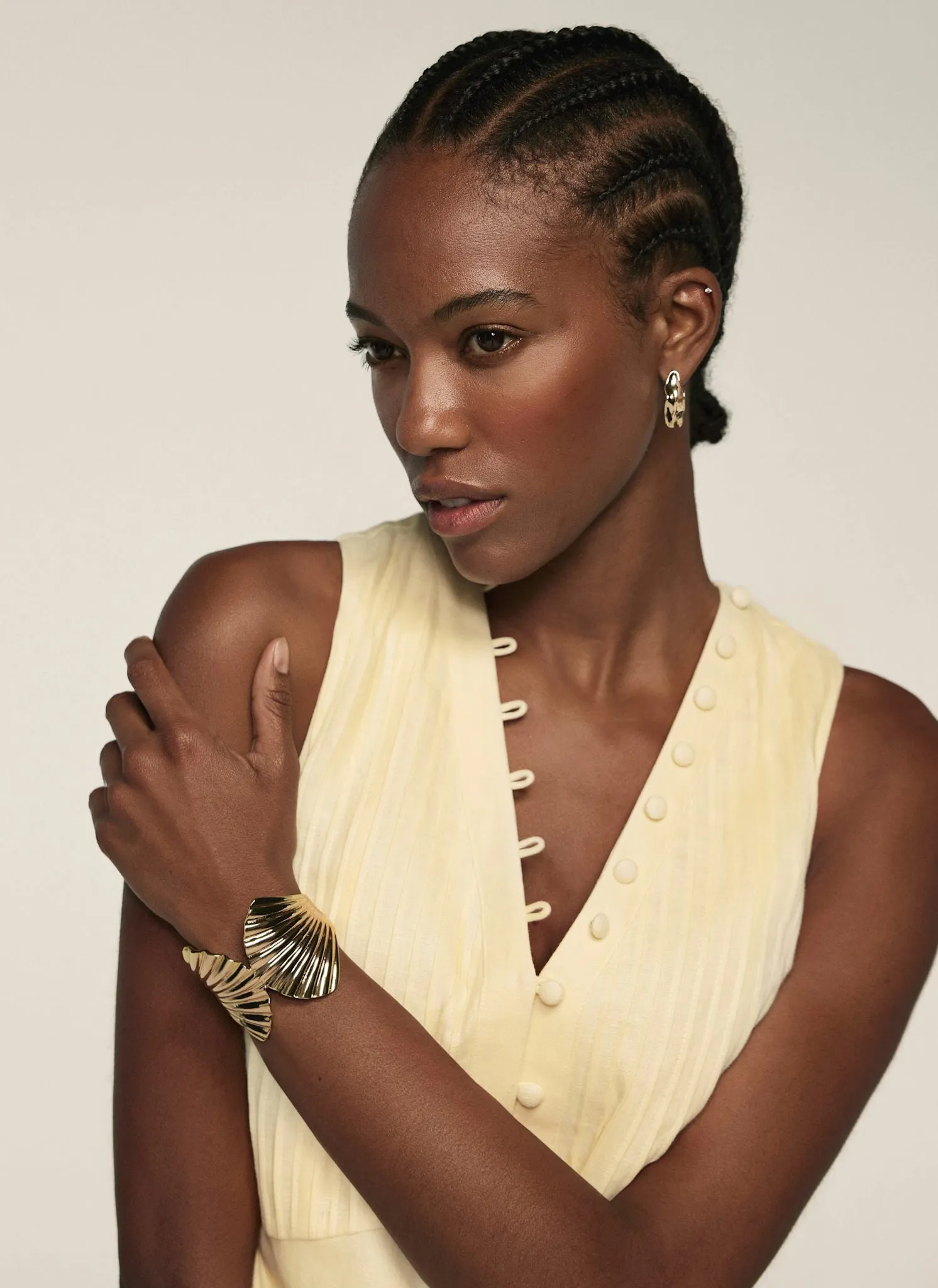 Yellow Linen Midi Dress sold by Mint Velvet product image thumbnail 5