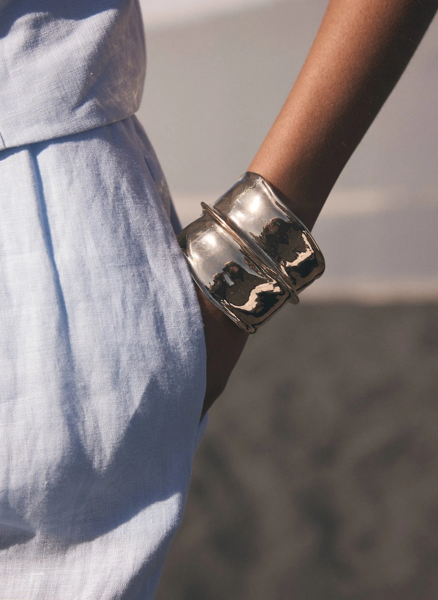 Blue Linen Wide Leg Trousers sold by Mint Velvet product image thumbnail 5