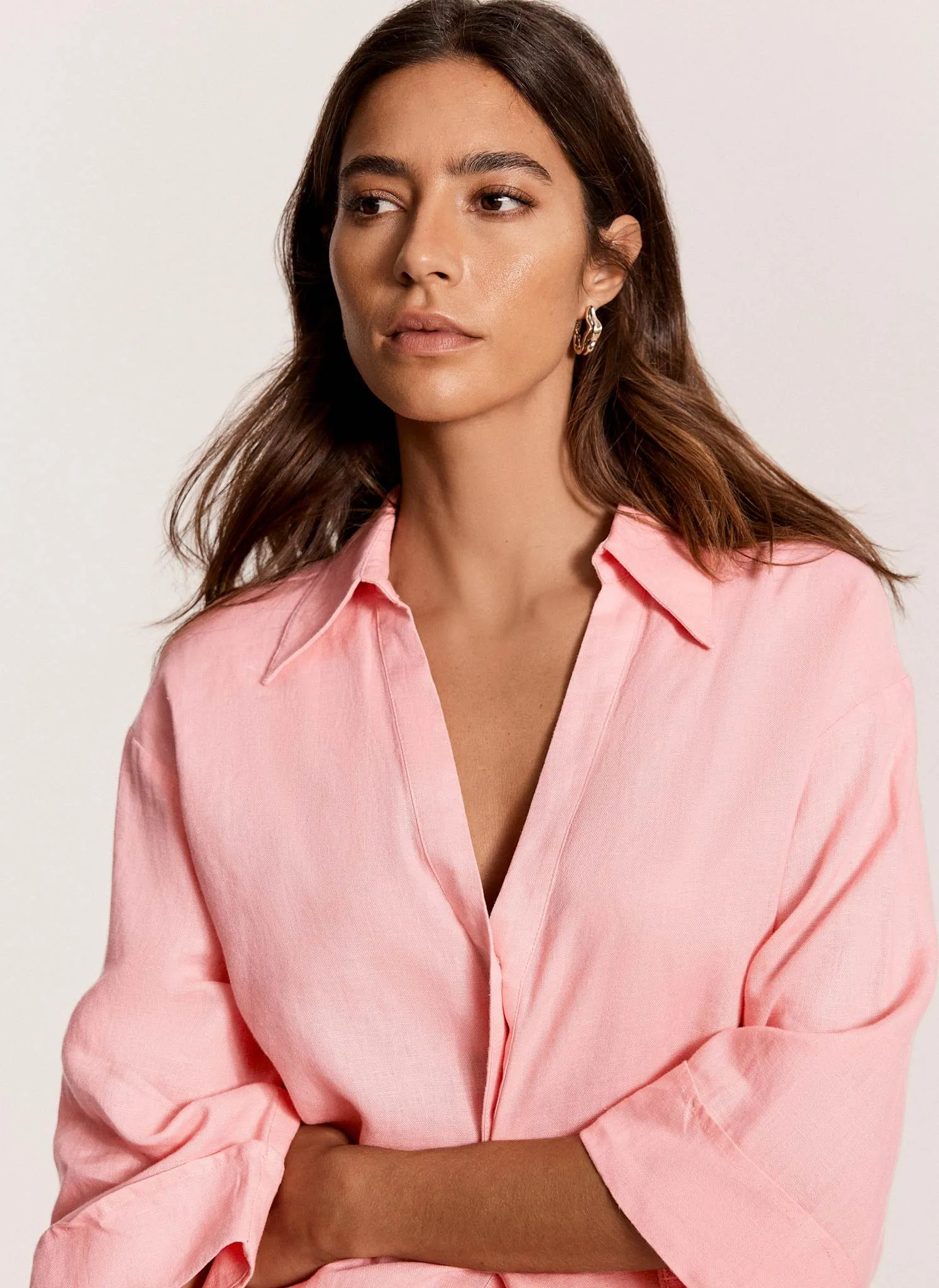 Pink Linen Resort Shirt sold by Mint Velvet product image thumbnail 5