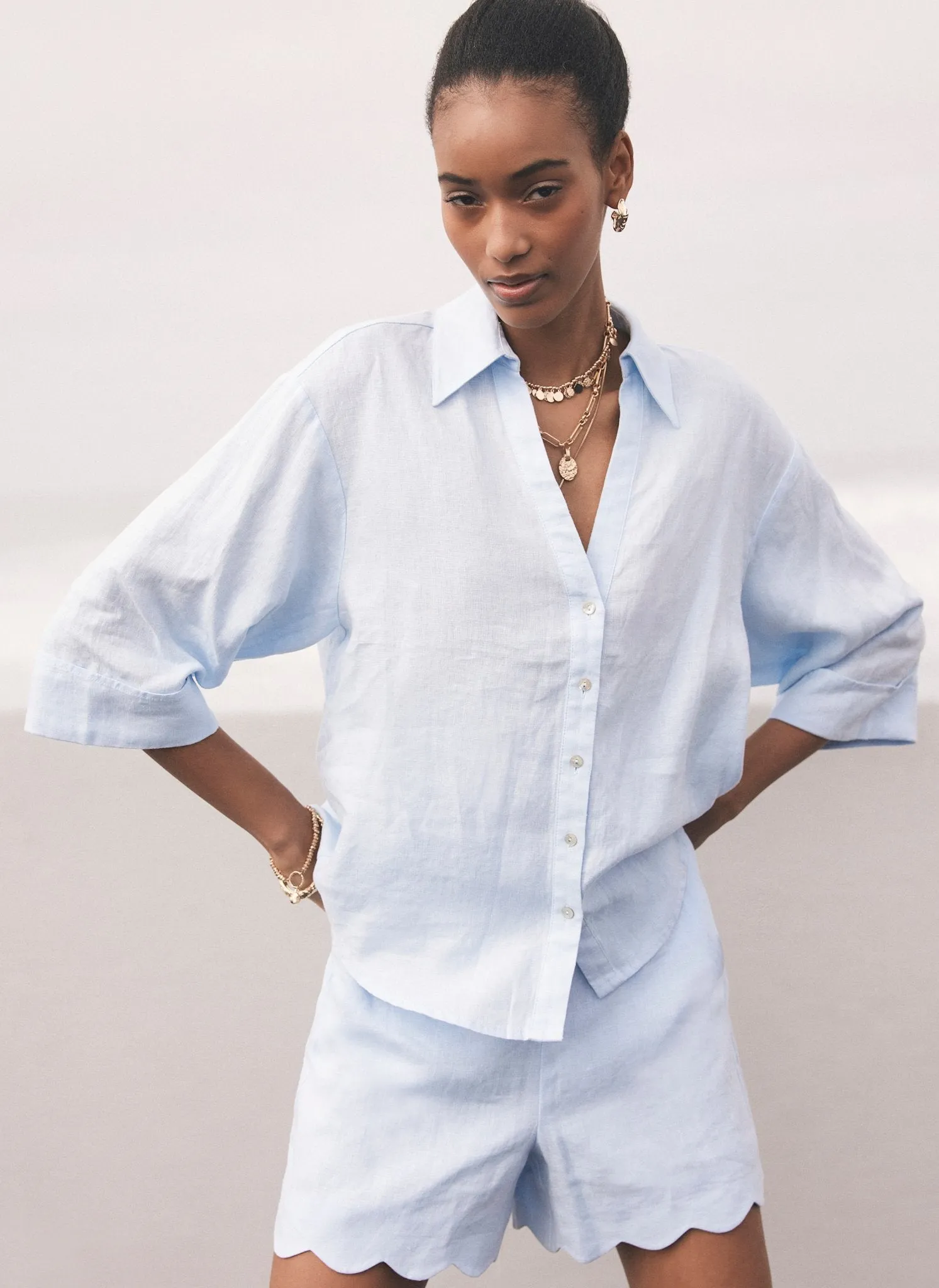 Blue Linen Resort Shirt sold by Mint Velvet