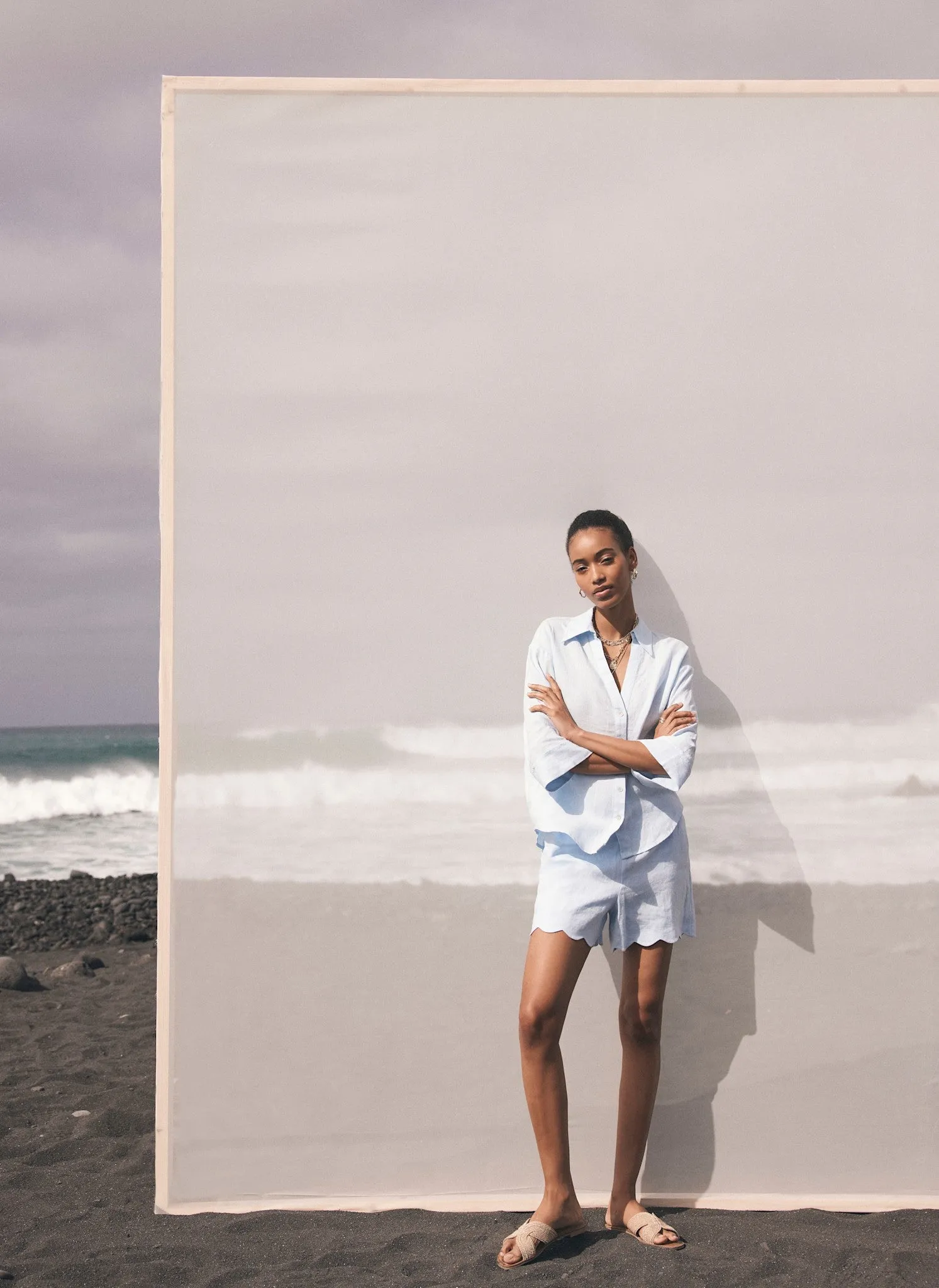 Blue Linen Resort Shirt sold by Mint Velvet product image thumbnail 5