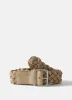 Neutral Suede Woven Belt sold by Mint Velvet