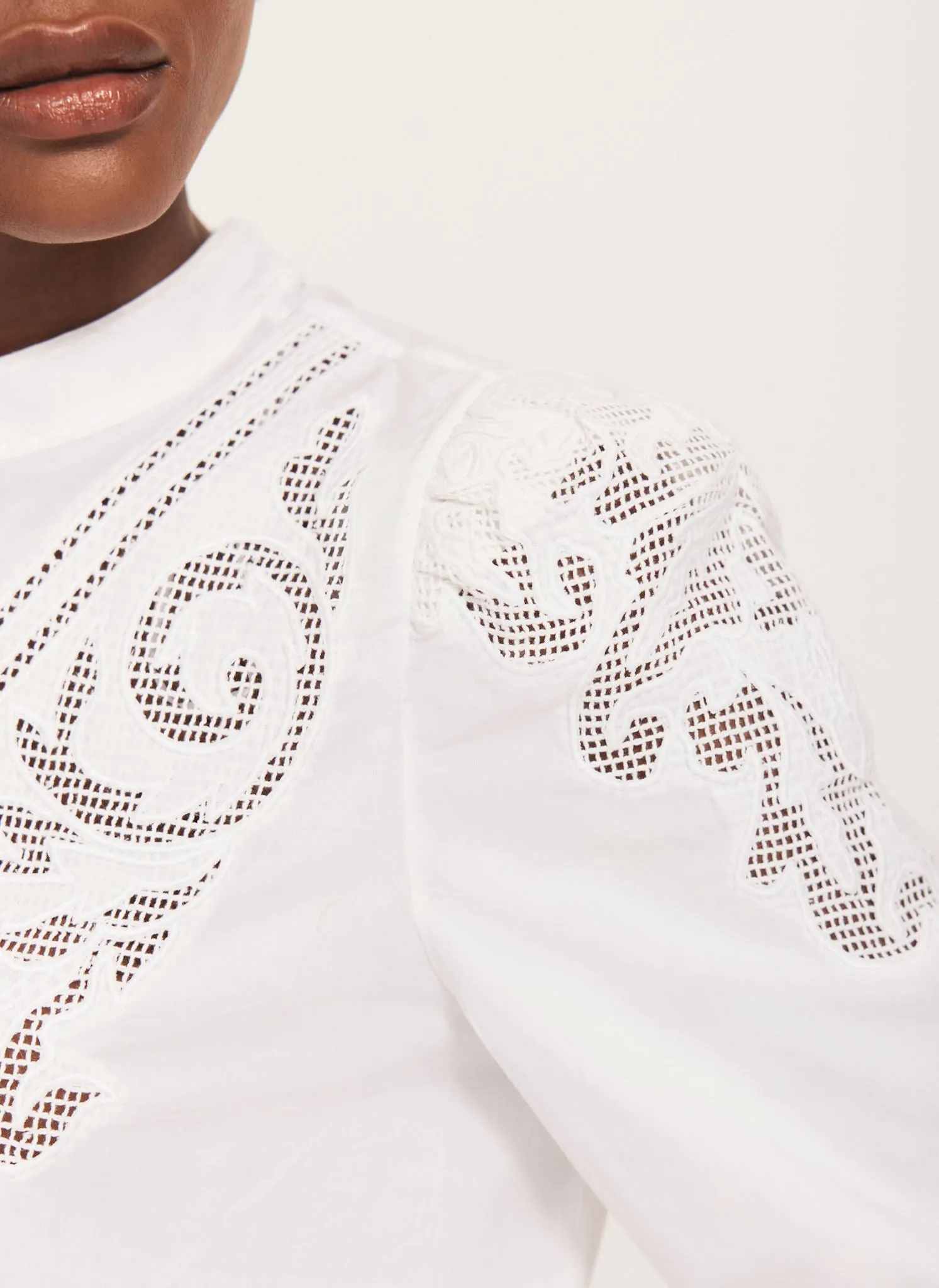 White Embroidered Blouse sold by Mint Velvet product image thumbnail 3