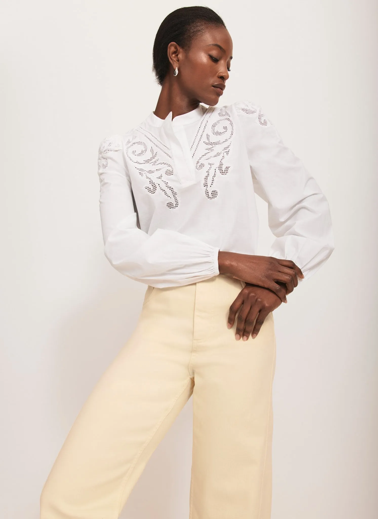 White Embroidered Blouse sold by Mint Velvet product image thumbnail 2