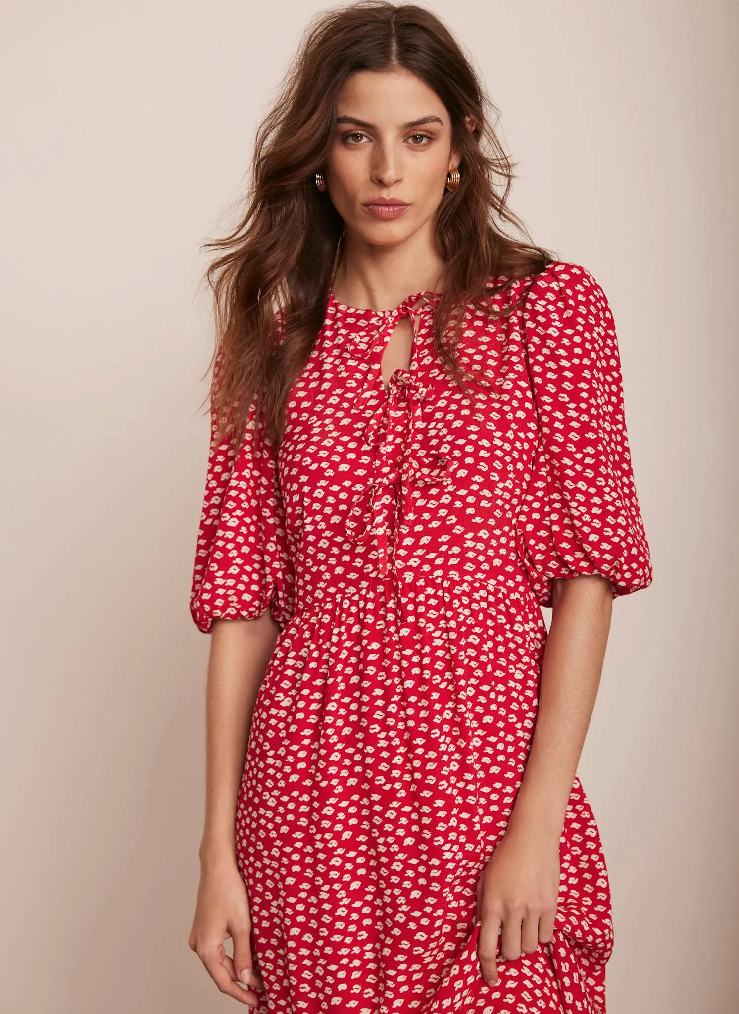 Red Lip Print Midi Dress sold by Mint Velvet product image thumbnail 3