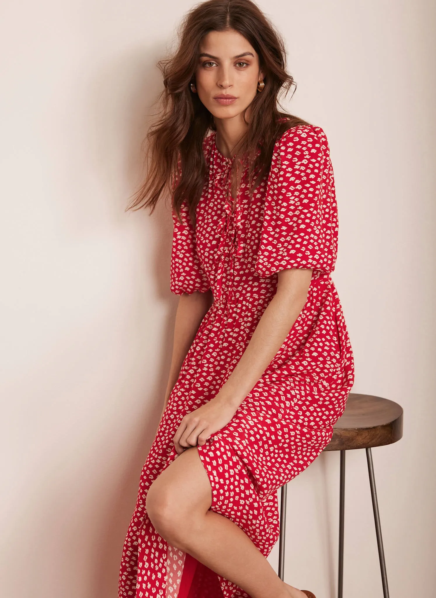 Red Lip Print Midi Dress sold by Mint Velvet product image thumbnail 2
