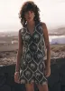 Khaki Palm Print Waistcoat sold by Mint Velvet