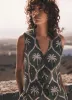 Khaki Palm Print Waistcoat sold by Mint Velvet