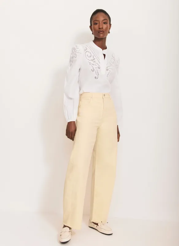 Yellow Barrel Leg Jeans sold by Mint Velvet