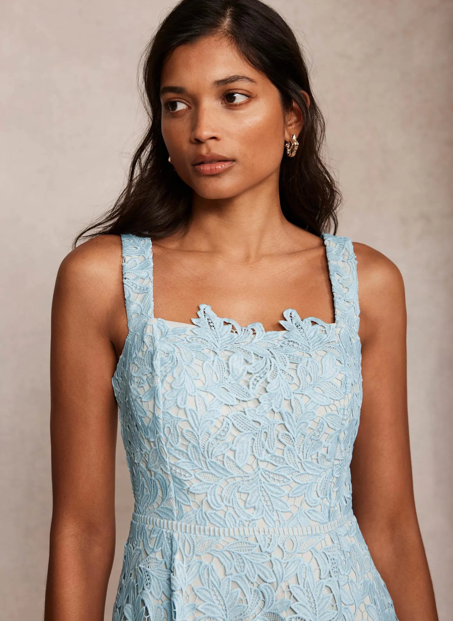 Blue Lace Midi Dress sold by Mint Velvet product image thumbnail 4