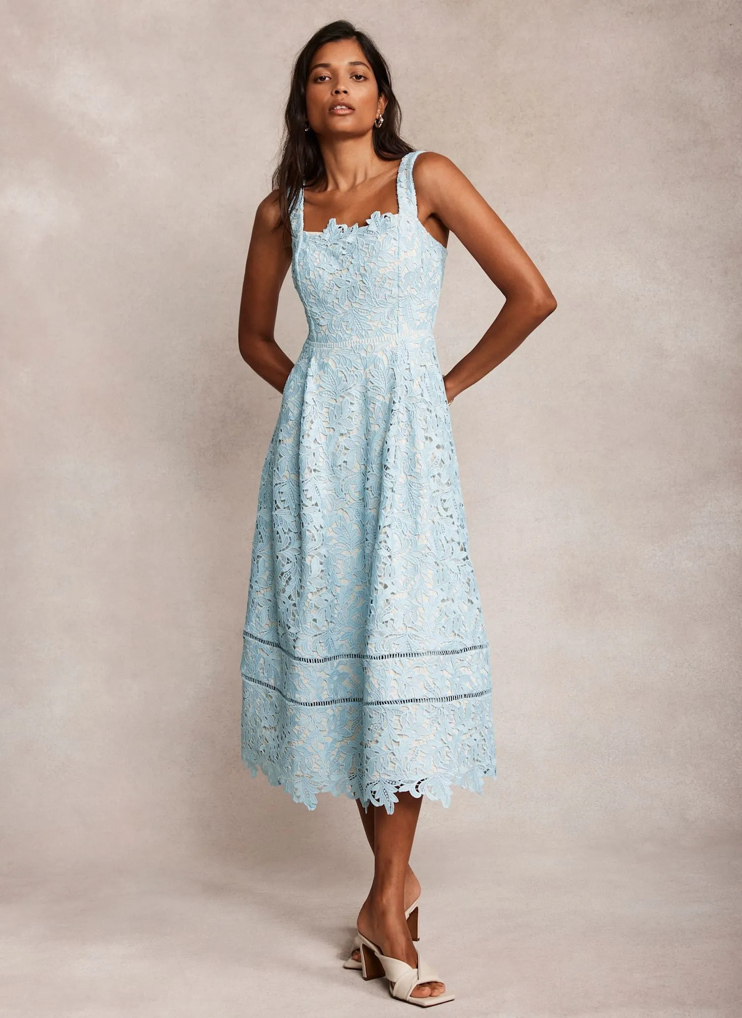 Blue Lace Midi Dress sold by Mint Velvet product image thumbnail 3