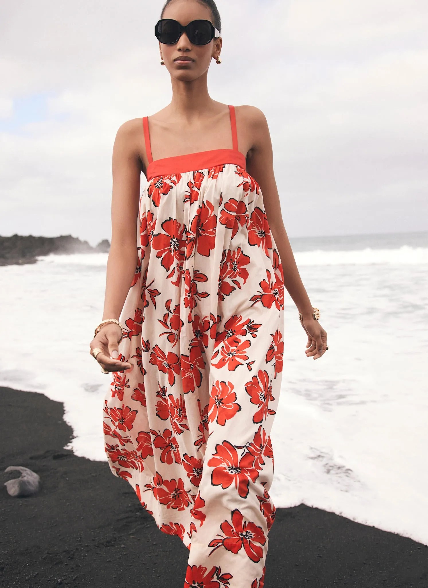 Red Floral Print Maxi Dress sold by Mint Velvet product image thumbnail 3