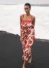 Red Floral Print Maxi Dress sold by Mint Velvet