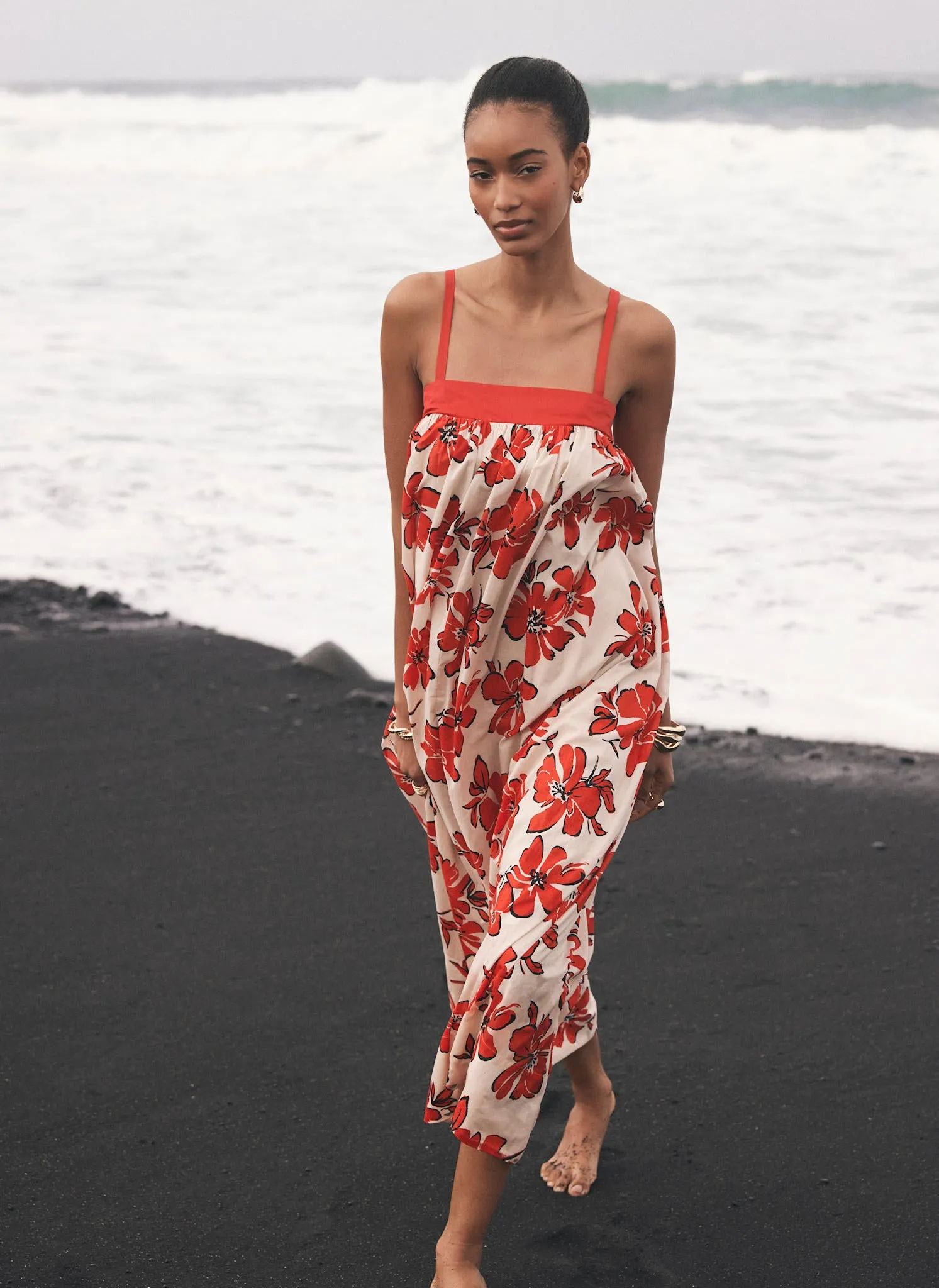 Red Floral Print Maxi Dress sold by Mint Velvet