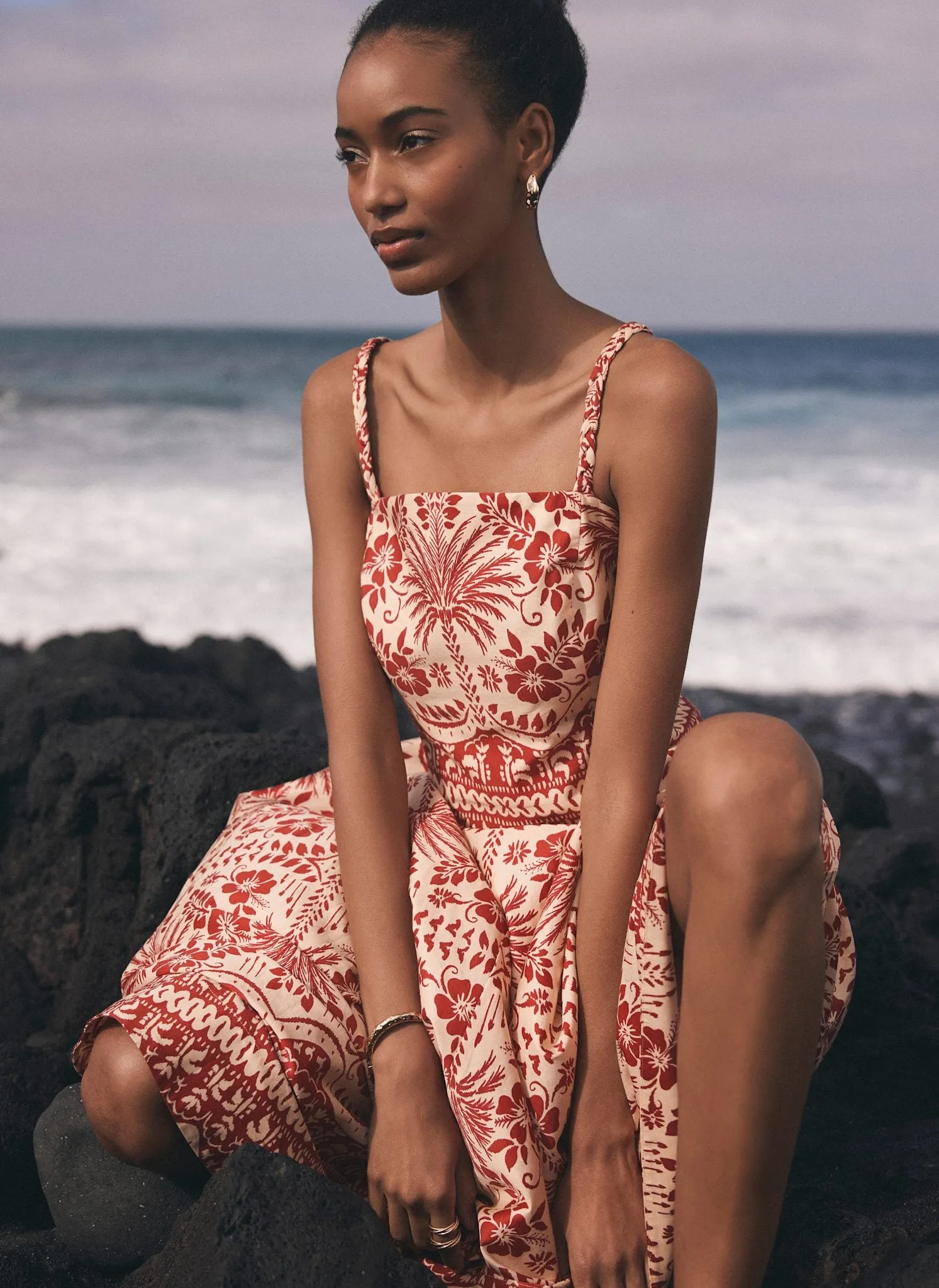 Red Palm Print Midi Dress sold by Mint Velvet product image thumbnail 5