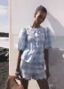 Blue Gingham Linen Top sold by Mint Velvet