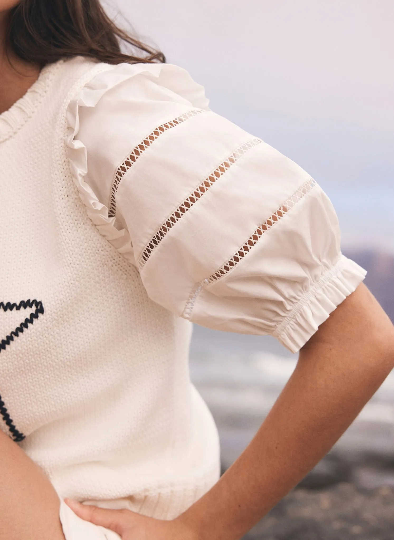 White Knit Star Top sold by Mint Velvet product image thumbnail 5