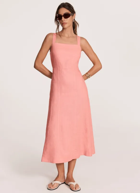 Pink Bow Back Linen Dress sold by Mint Velvet