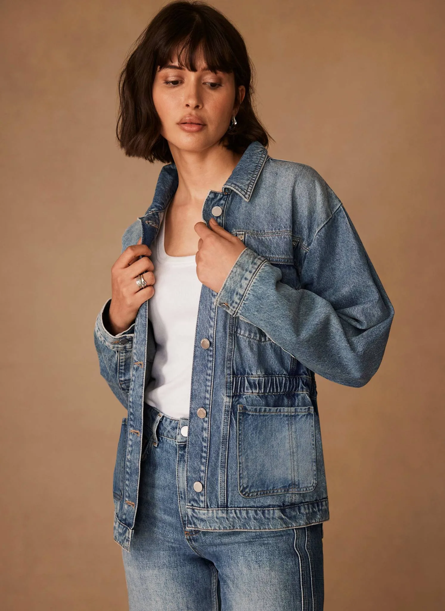 Indigo Waist Detail Denim Jacket sold by Mint Velvet product image thumbnail 2