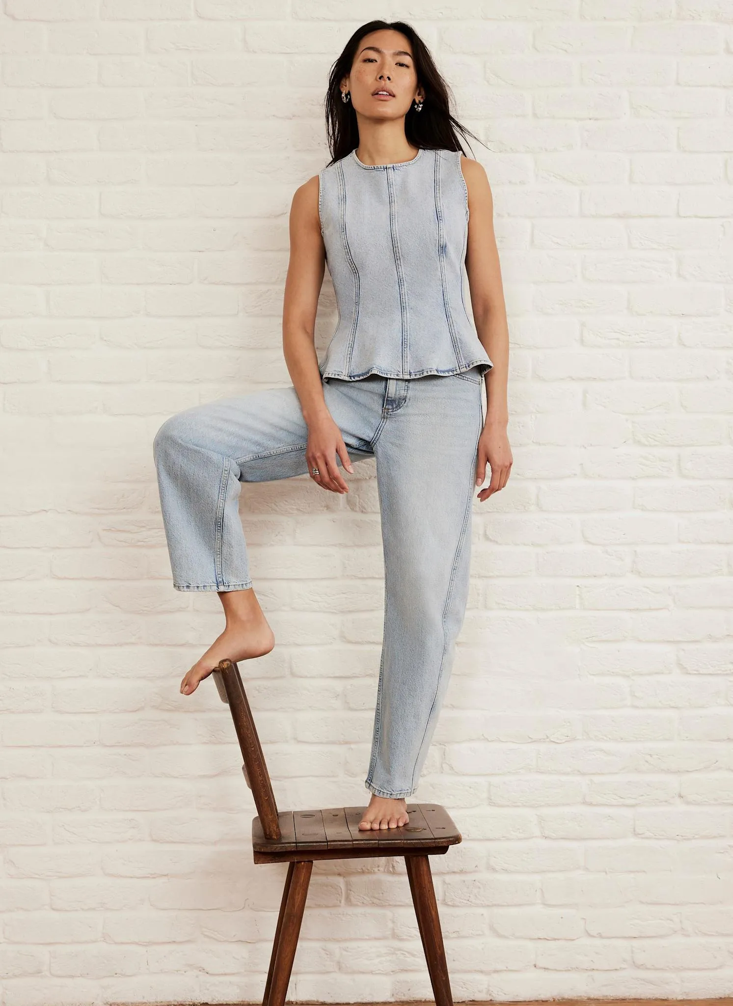 Light Indigo Barrel Leg Jeans sold by Mint Velvet product image thumbnail 4