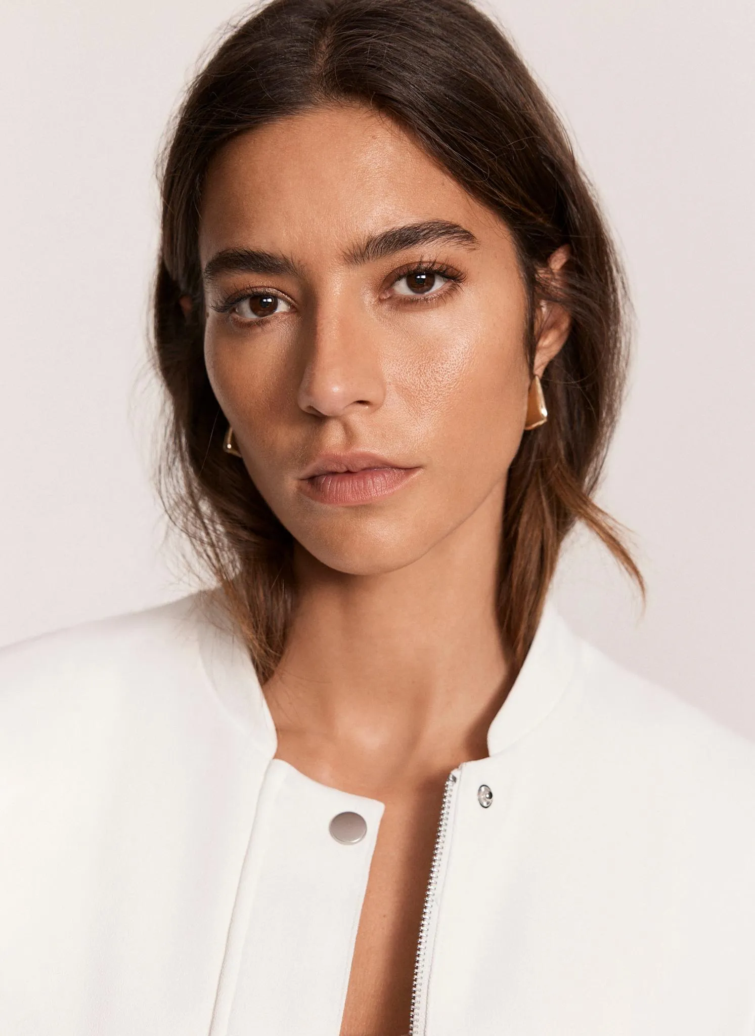 White Textured Bomber Jacket sold by Mint Velvet product image thumbnail 4