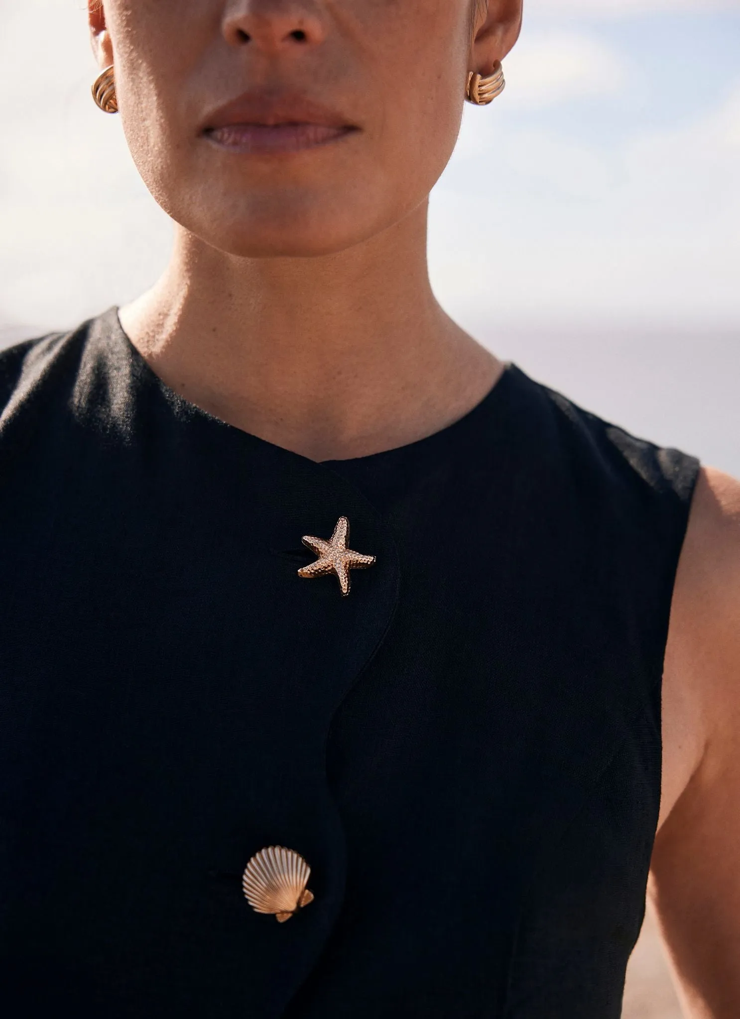 Black Linen Starfish Mini Dress sold by Mint Velvet product image thumbnail 4