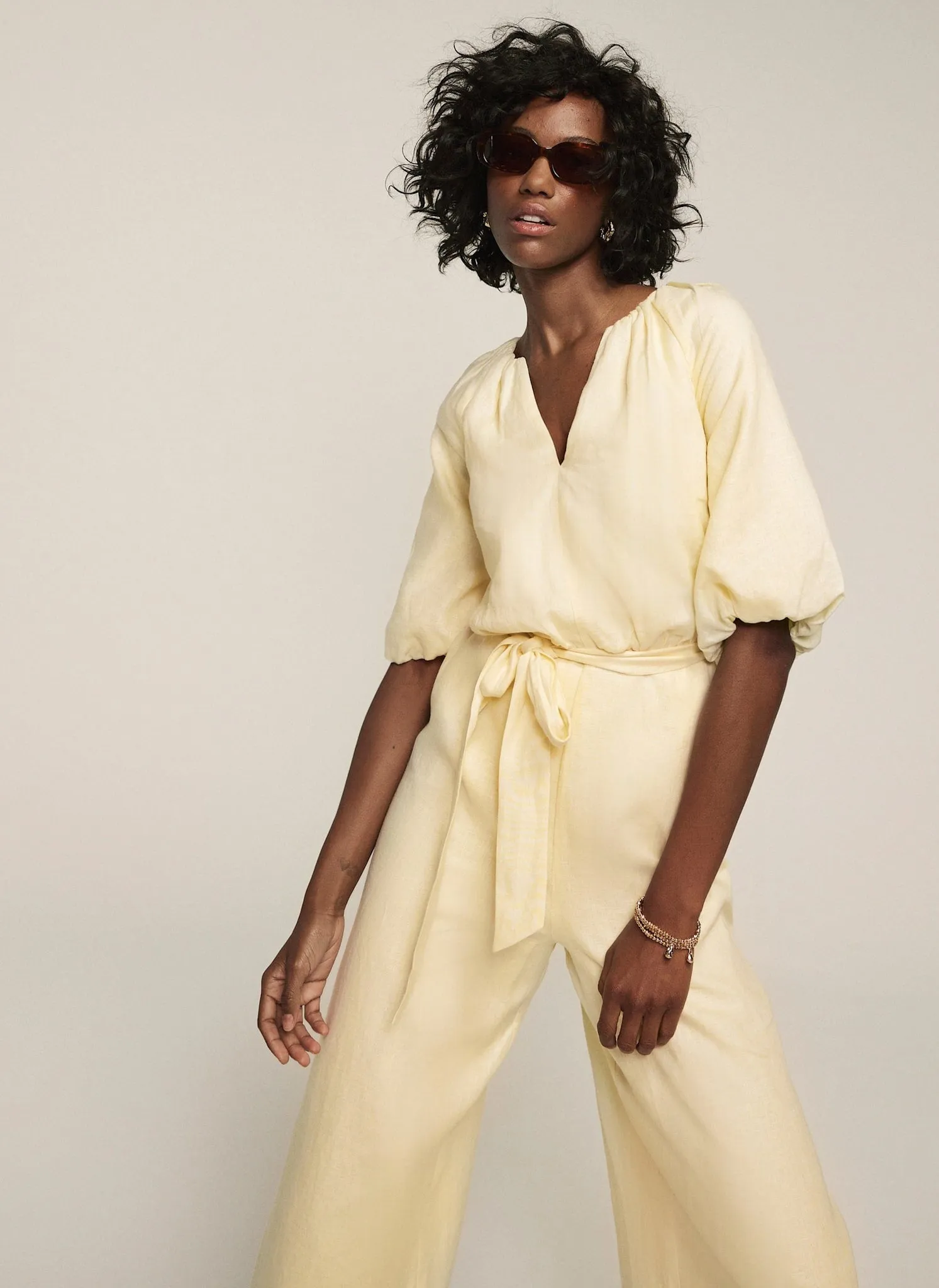 Yellow Linen Jumpsuit sold by Mint Velvet product image thumbnail 2