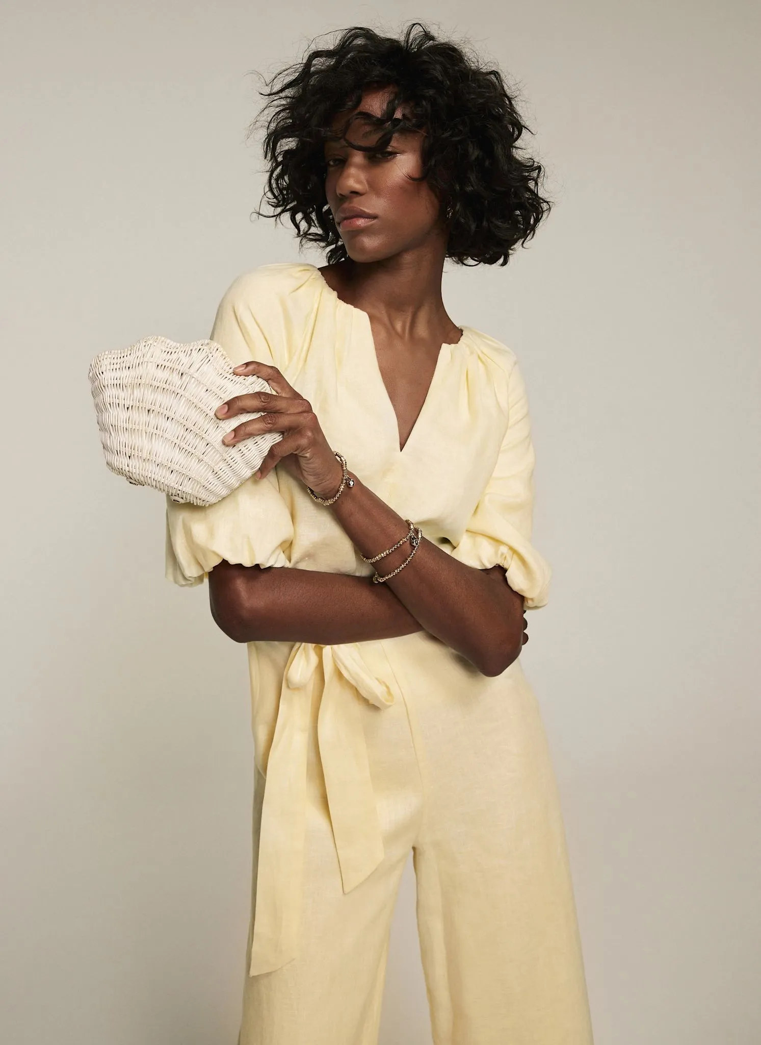 Yellow Linen Jumpsuit sold by Mint Velvet product image thumbnail 4