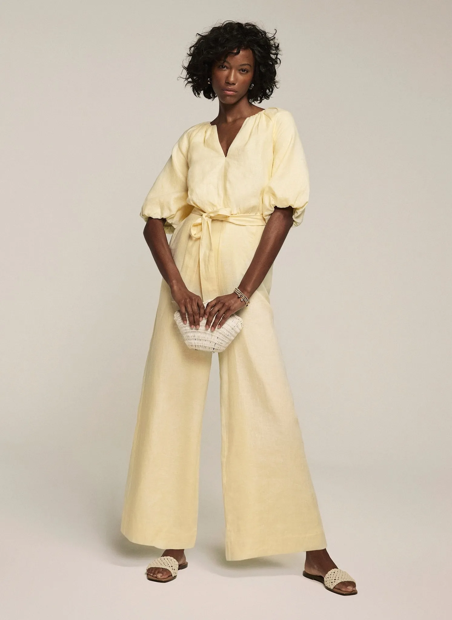 Yellow Linen Jumpsuit sold by Mint Velvet product image thumbnail 3
