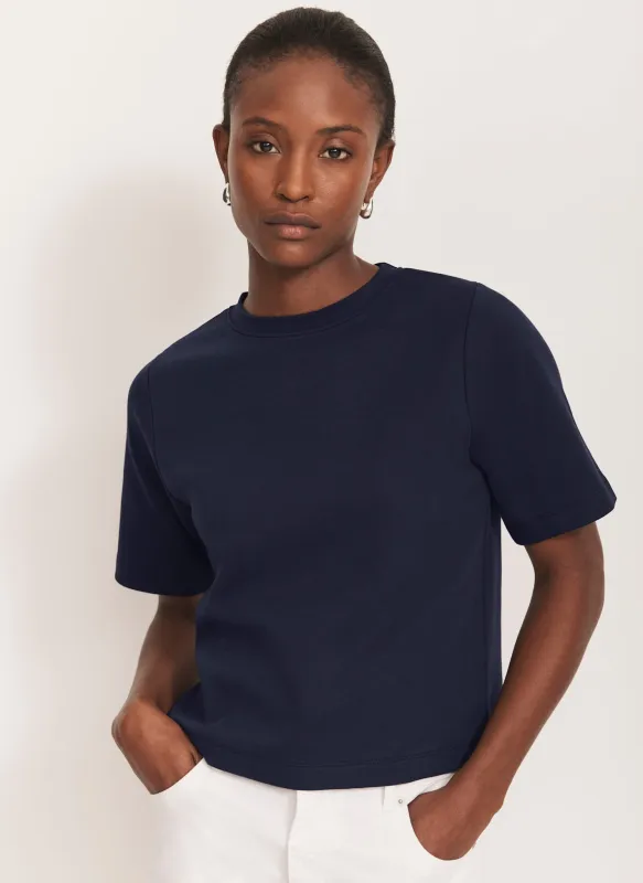 Navy Ultimate Cotton T-Shirt sold by Mint Velvet