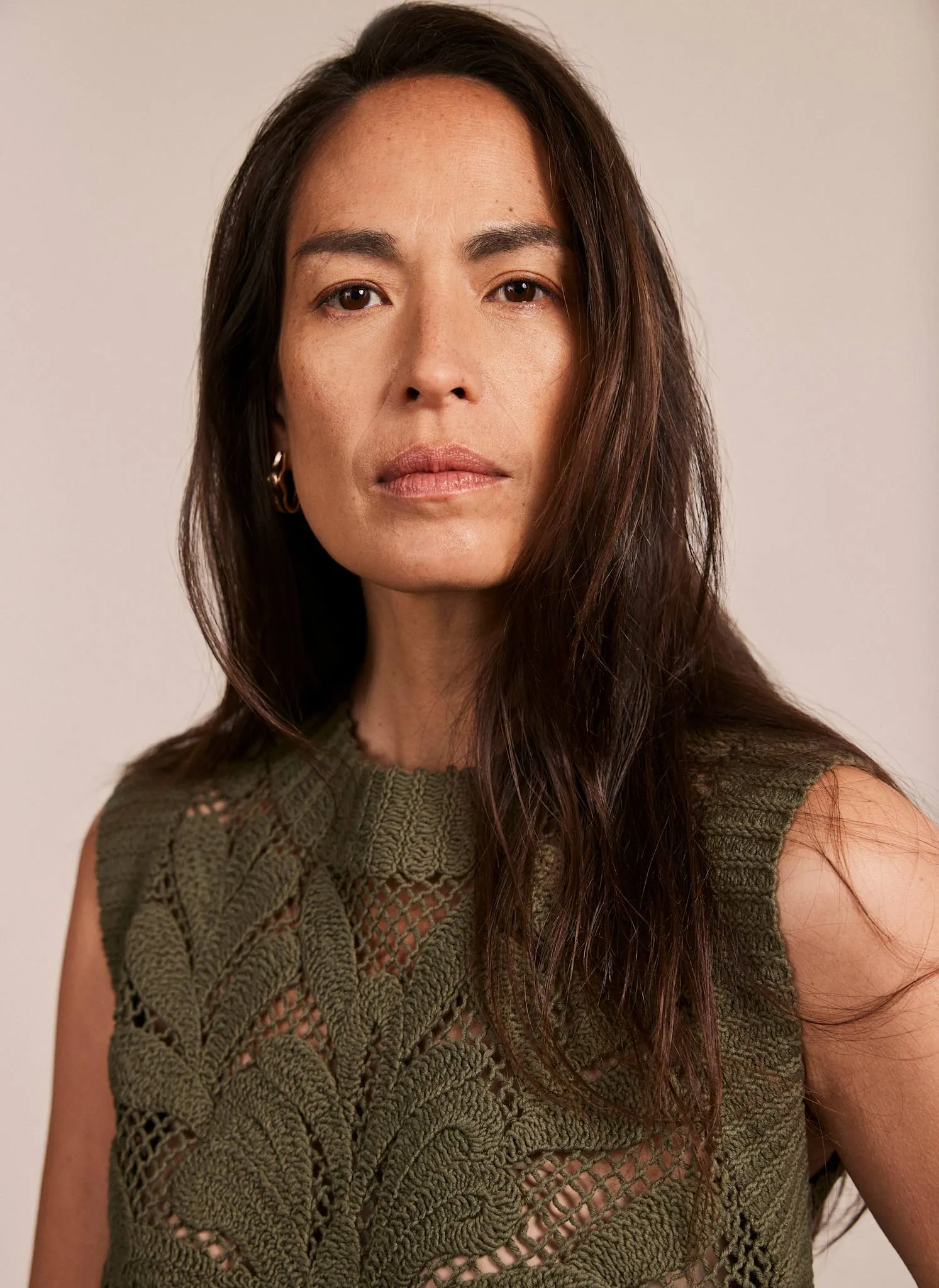 Khaki Cotton Crochet Top sold by Mint Velvet product image thumbnail 4