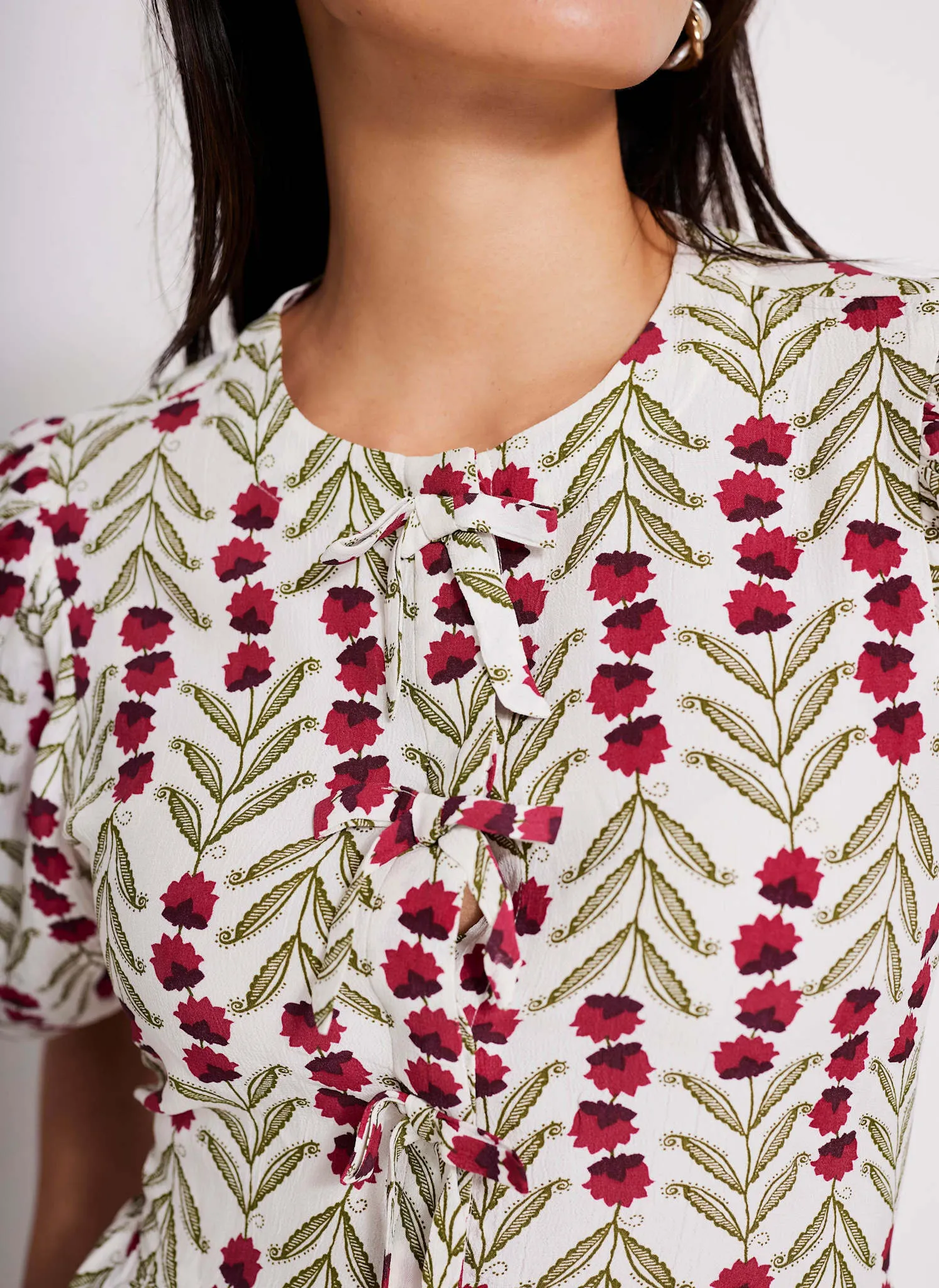 Neutral Floral Print Top sold by Mint Velvet product image thumbnail 4