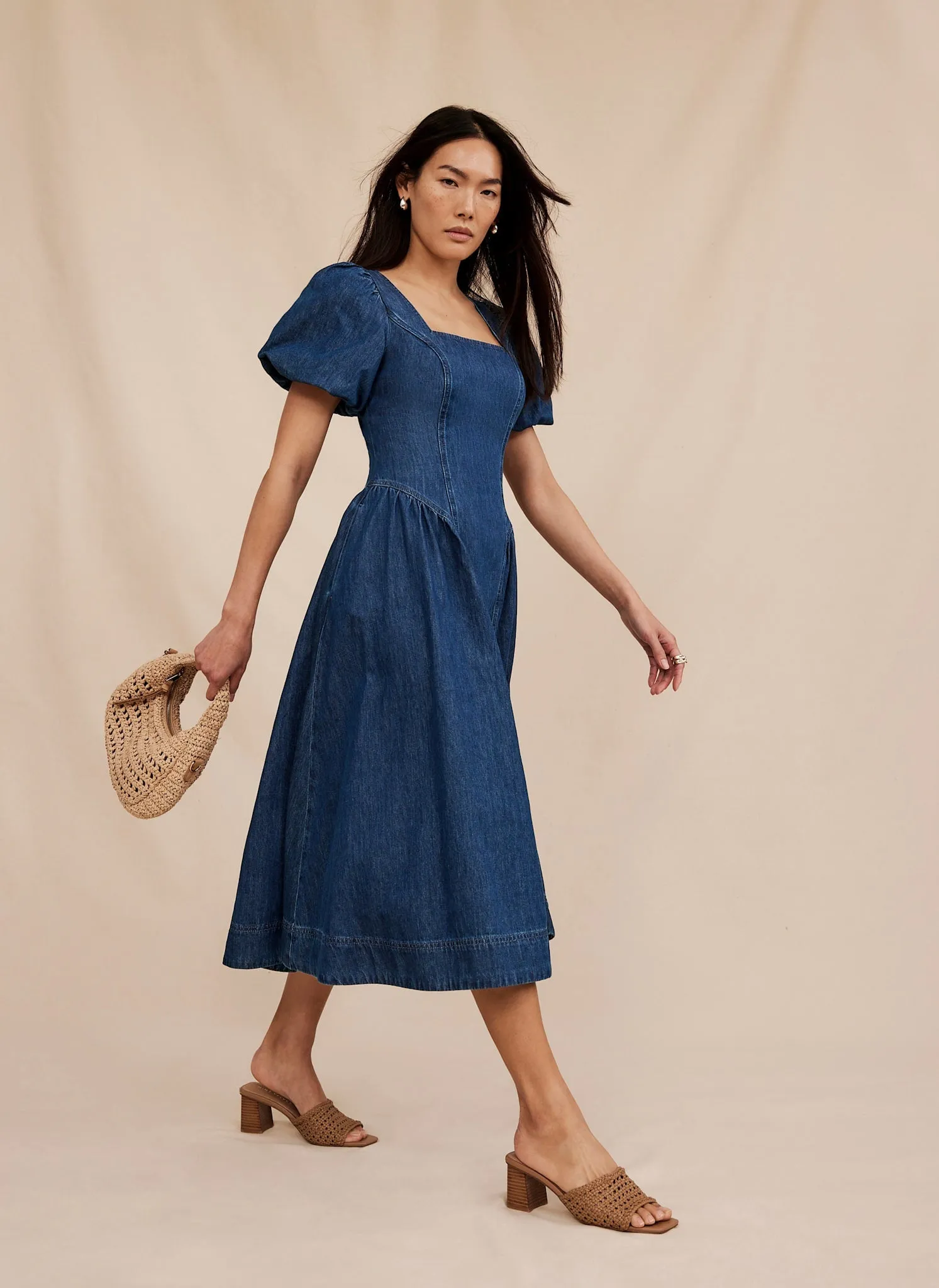 Indigo Denim Midi Dress sold by Mint Velvet product image thumbnail 2