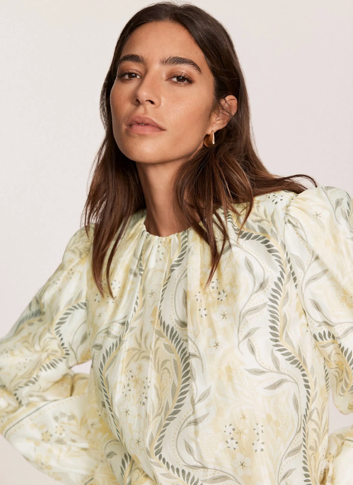 Yellow Floral Print Blouson Top sold by Mint Velvet product image thumbnail 4