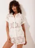 White Crochet Beach Shorts sold by Mint Velvet