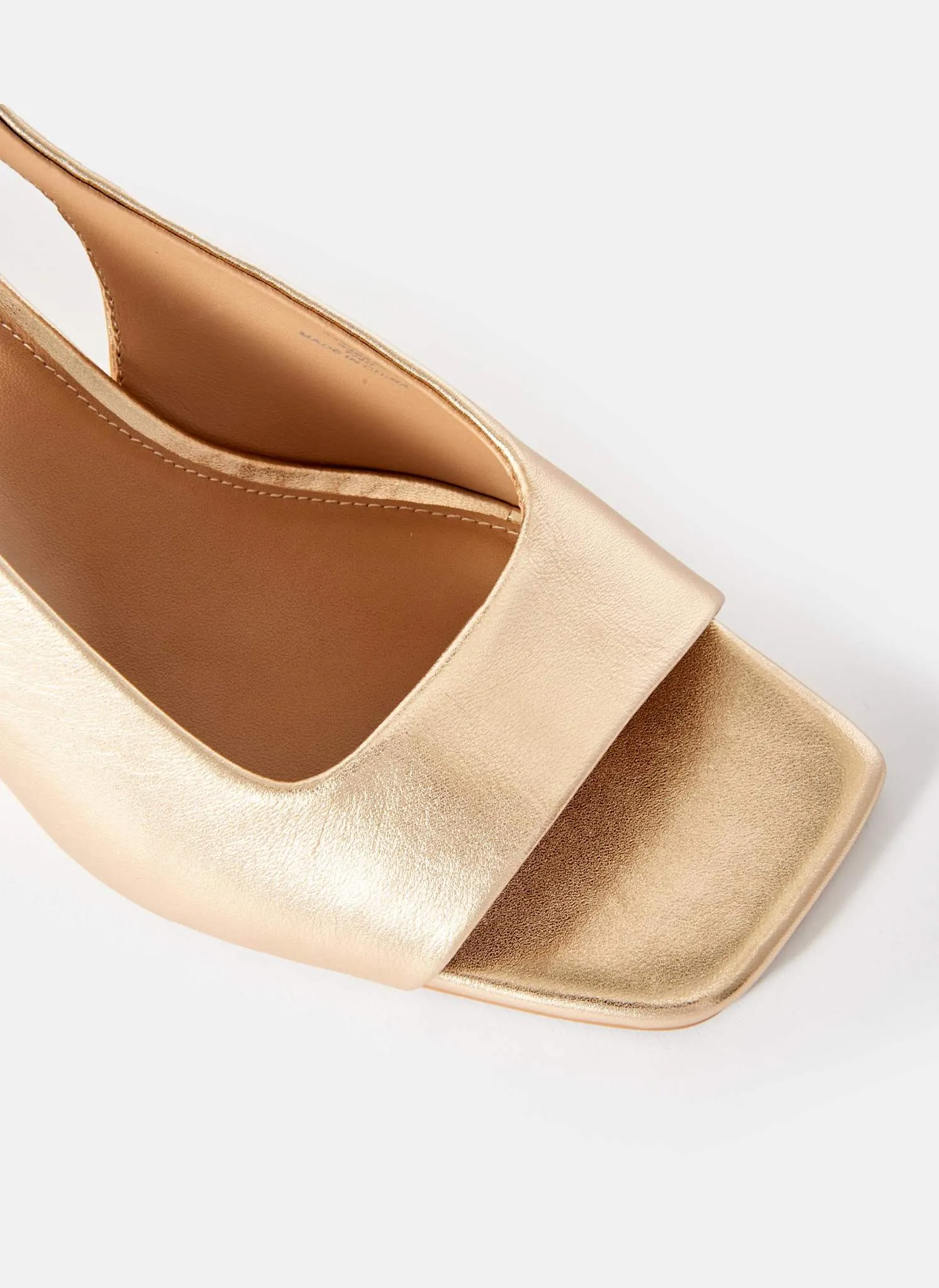 Sasha Gold Leather Wedge Heels sold by Mint Velvet product image thumbnail 4