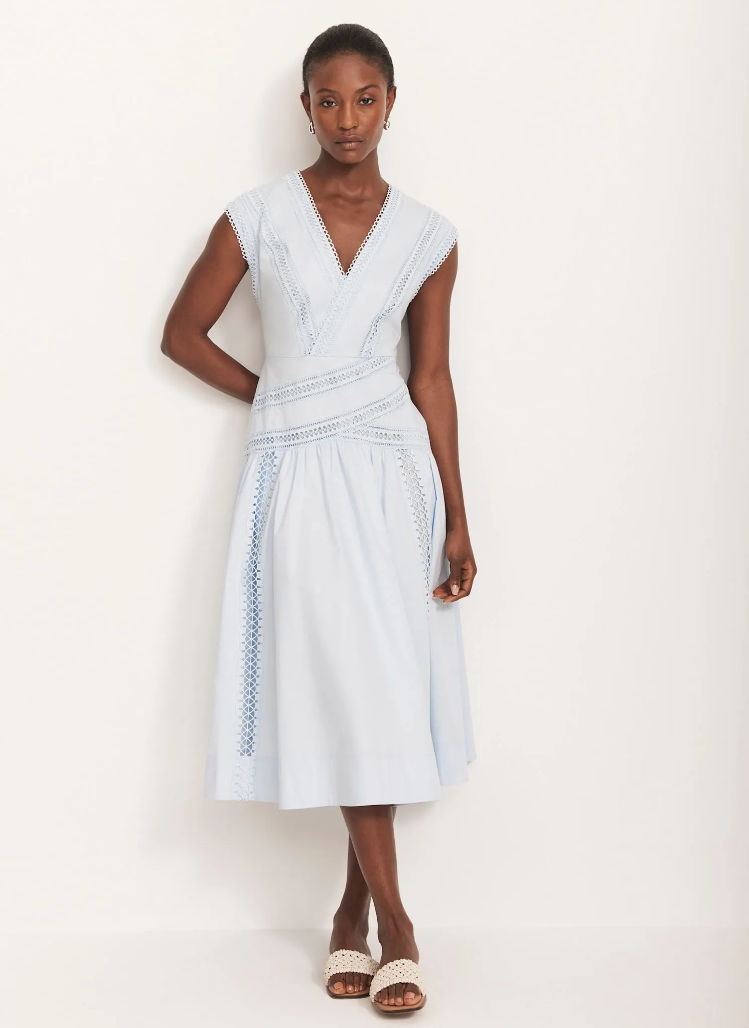 Blue Cotton Midi Dress sold by Mint Velvet product image thumbnail 3
