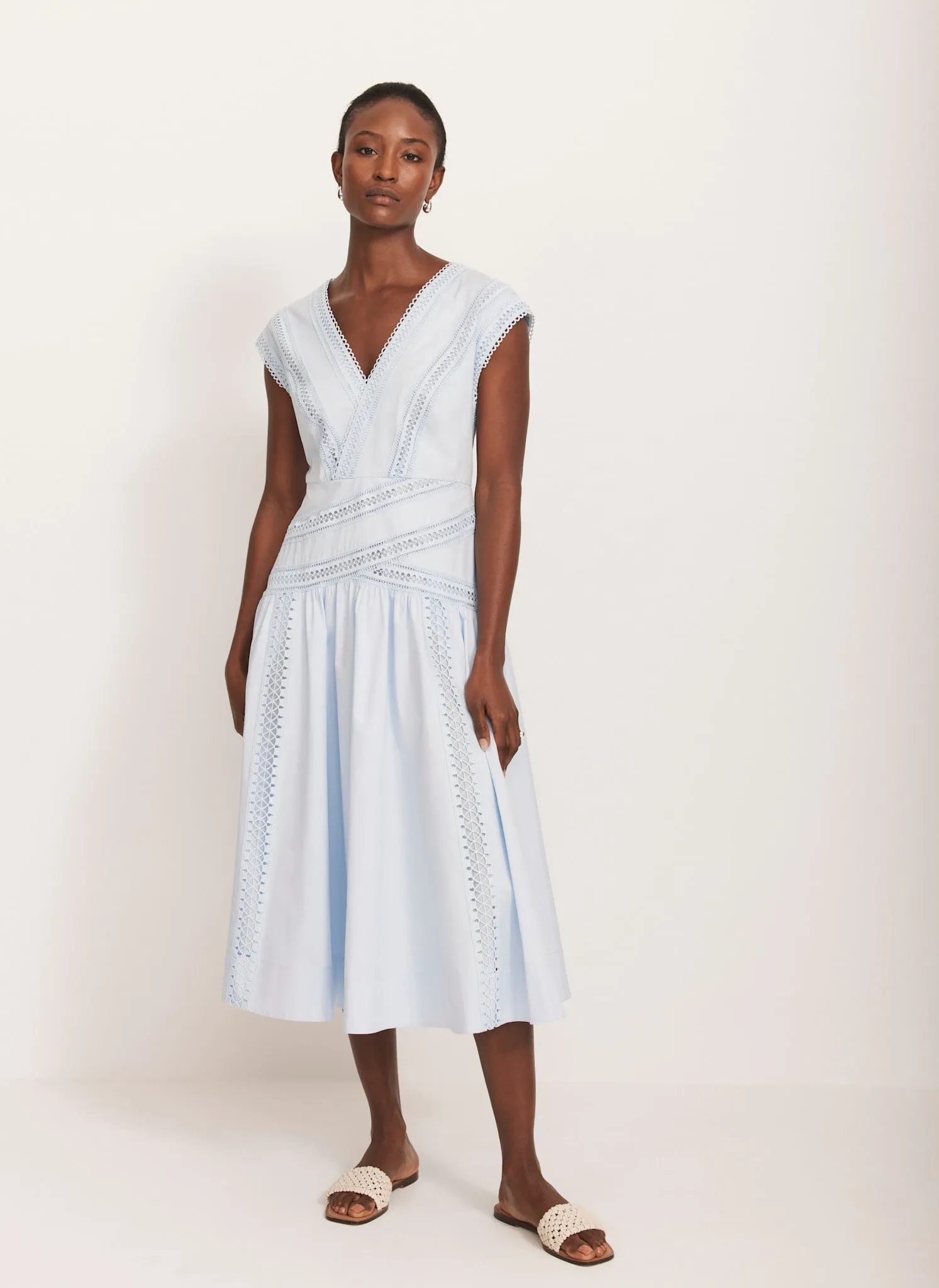 Blue Cotton Midi Dress sold by Mint Velvet