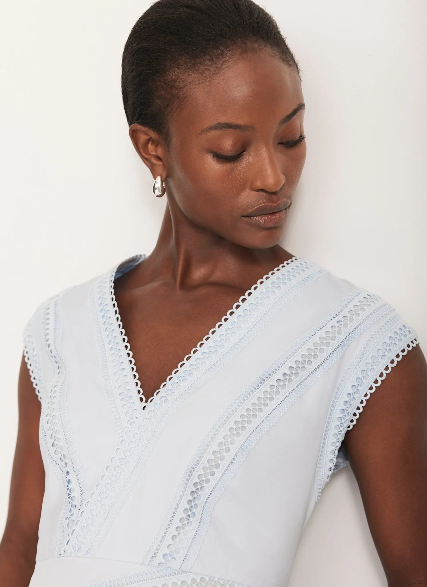 Blue Cotton Midi Dress sold by Mint Velvet product image thumbnail 4