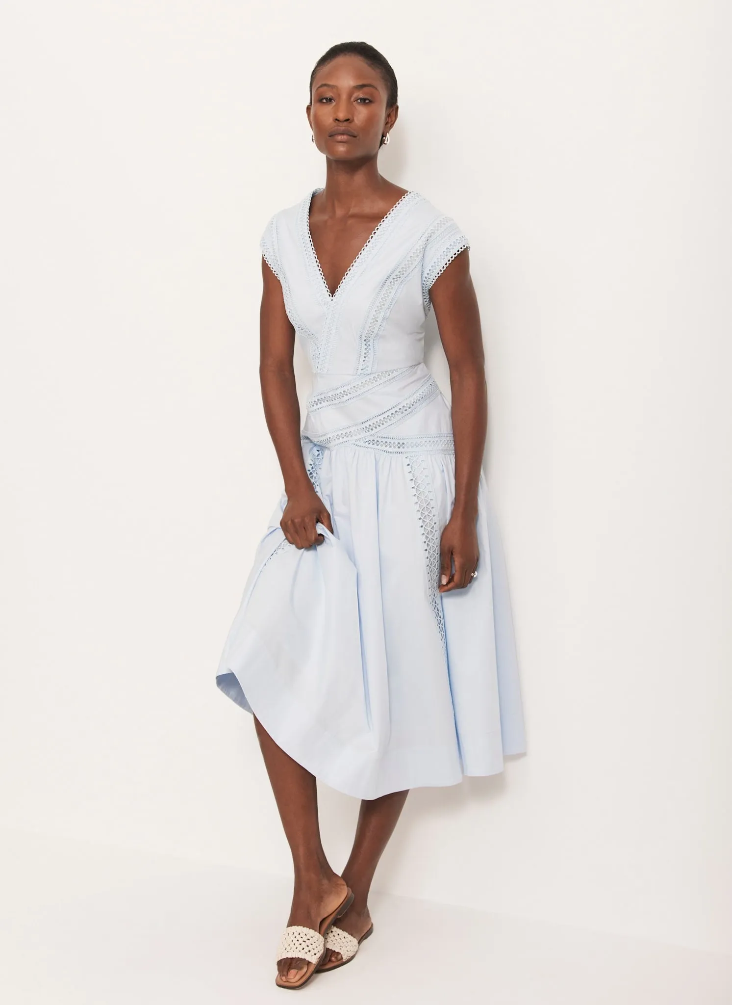 Blue Cotton Midi Dress sold by Mint Velvet product image thumbnail 2