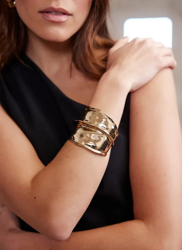 Gold Tone Chunky Cuff Bracelet sold by Mint Velvet