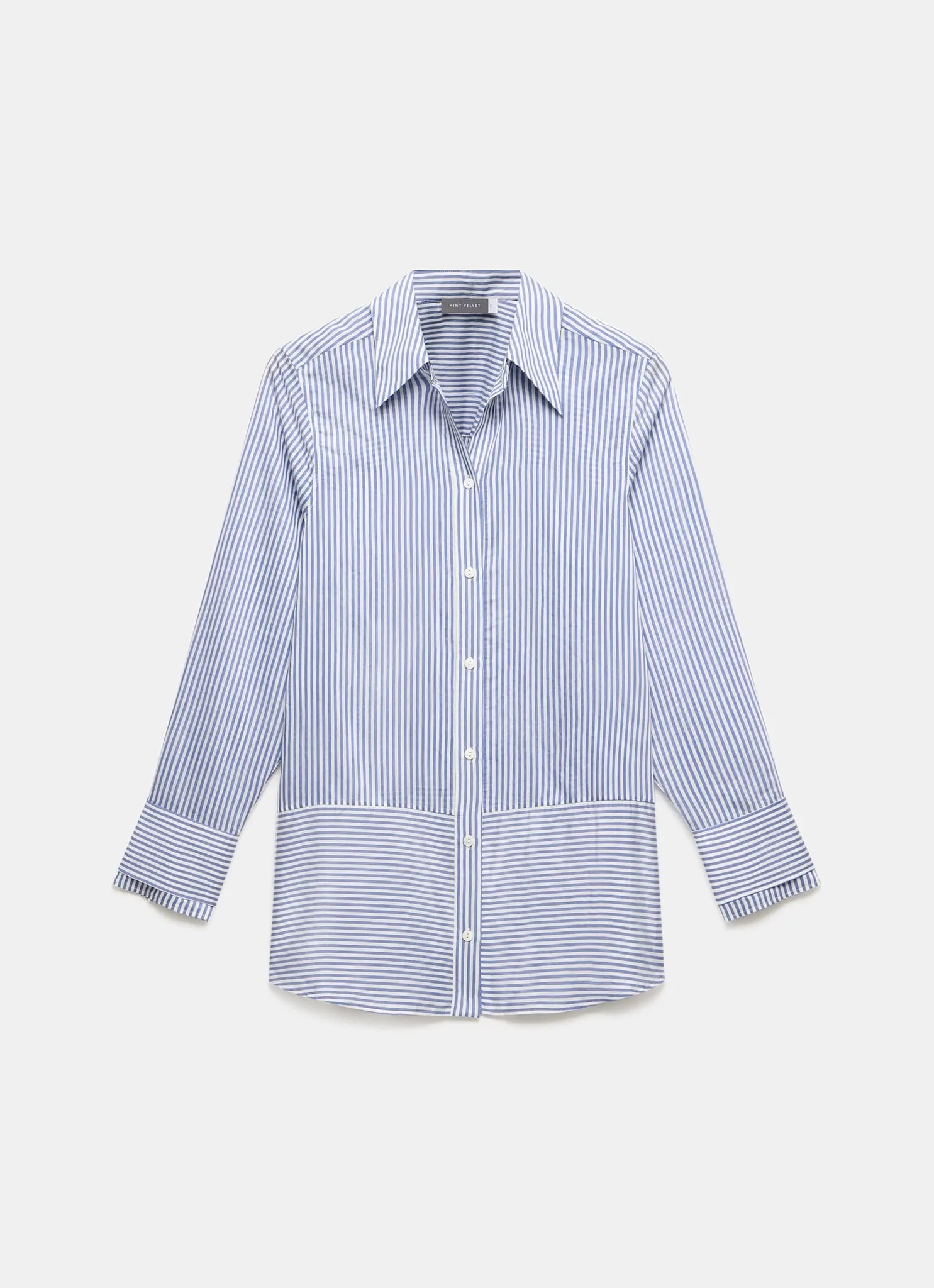 Blue Striped Longline Shirt sold by Mint Velvet product image thumbnail 5