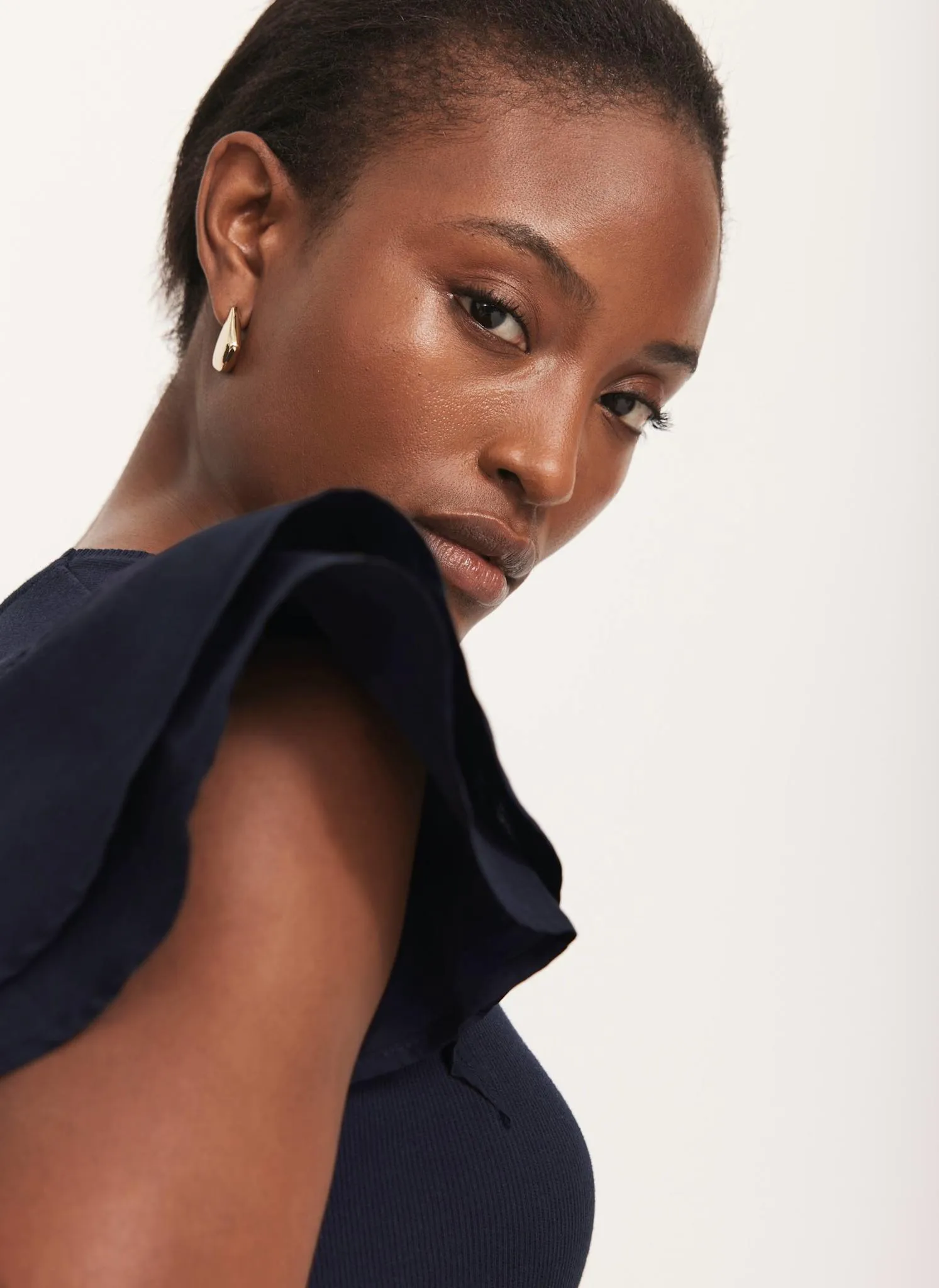 Navy Jersey Midi Dress sold by Mint Velvet product image thumbnail 4