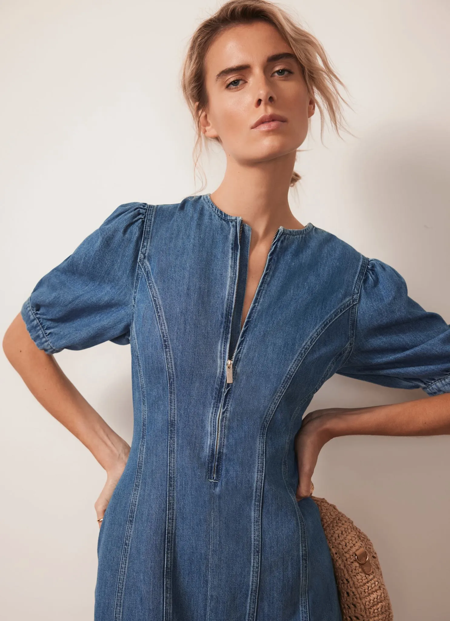 Indigo Denim Midi Dress sold by Mint Velvet product image thumbnail 2