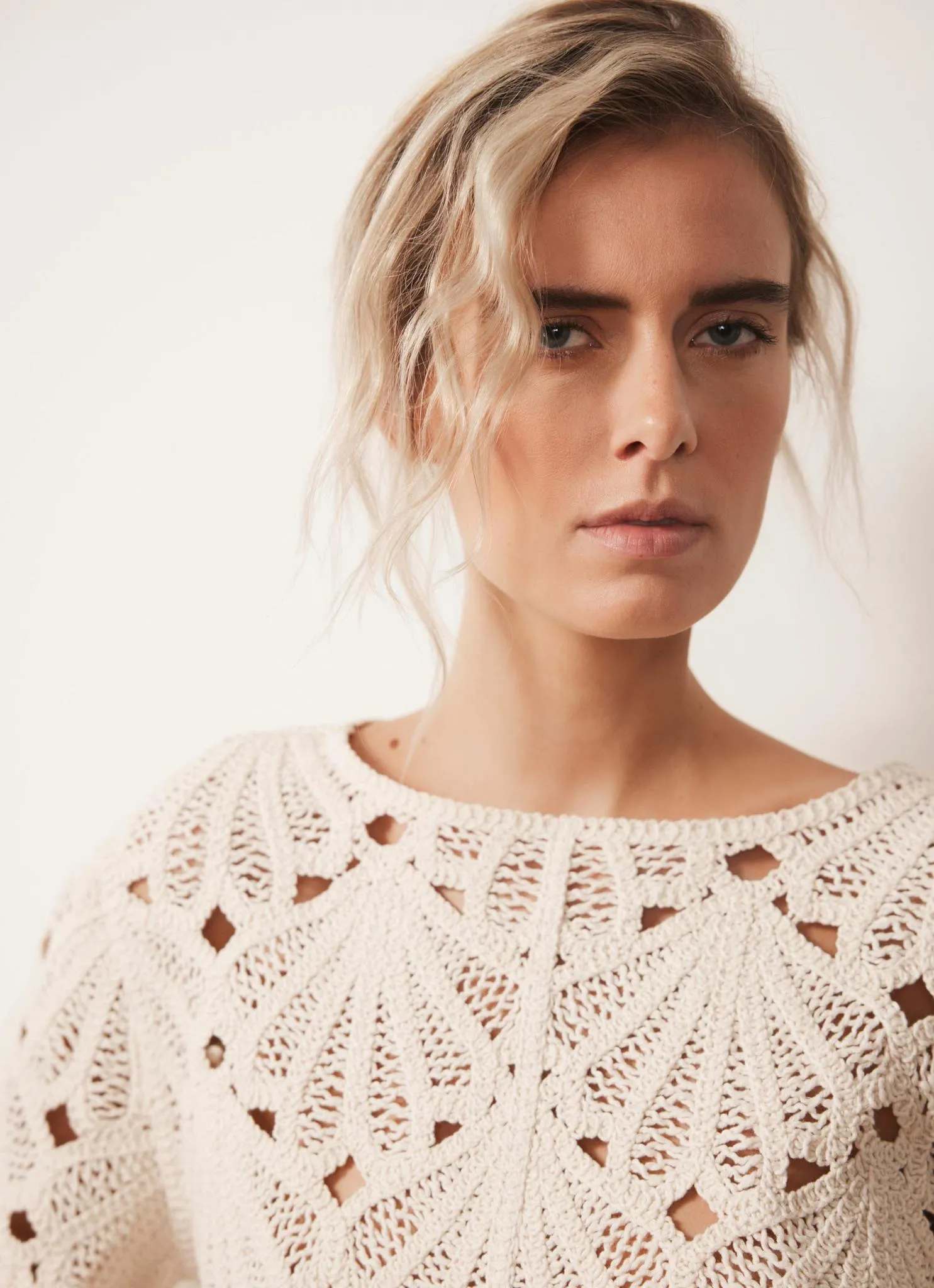 Neutral Crochet Knit Top sold by Mint Velvet product image thumbnail 5