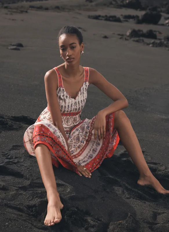 Red Floral Print Maxi Dress sold by Mint Velvet