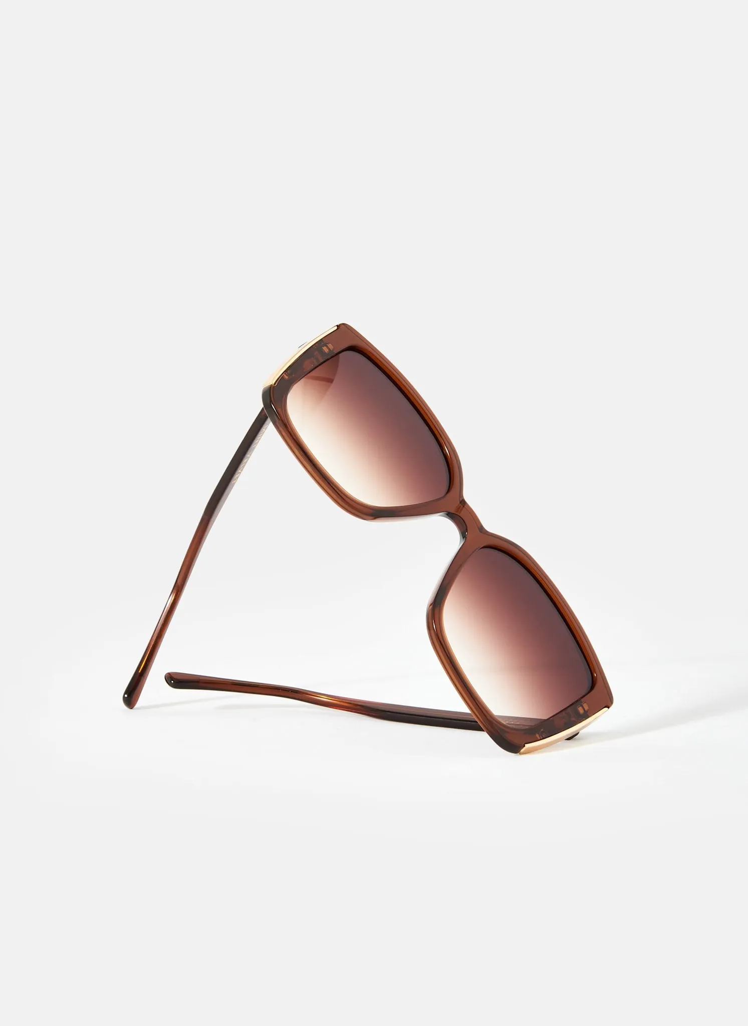 Brown Oversized Square Sunglasses sold by Mint Velvet product image thumbnail 3