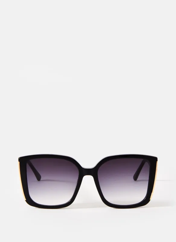 Black Oversized Cat Eye Sunglasses sold by Mint Velvet