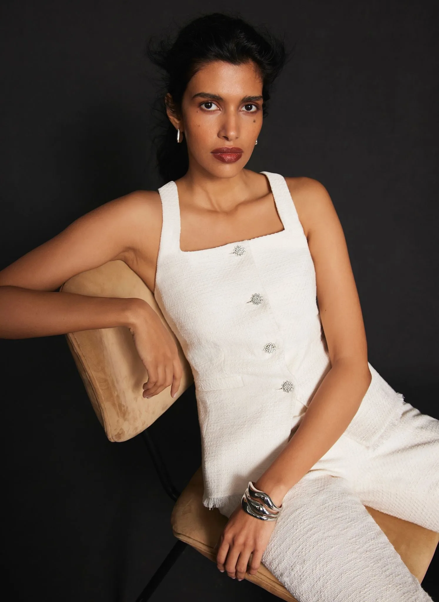 Cream Boucle Top sold by Mint Velvet product image thumbnail 2